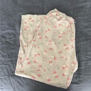 Cozy Strawberry Print Pajama Set